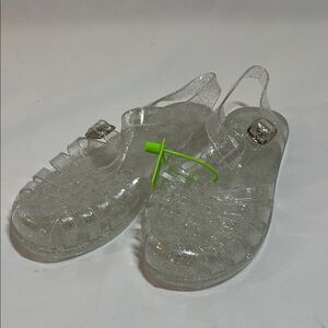 Glittery Clear Jelly Sandals for Kids